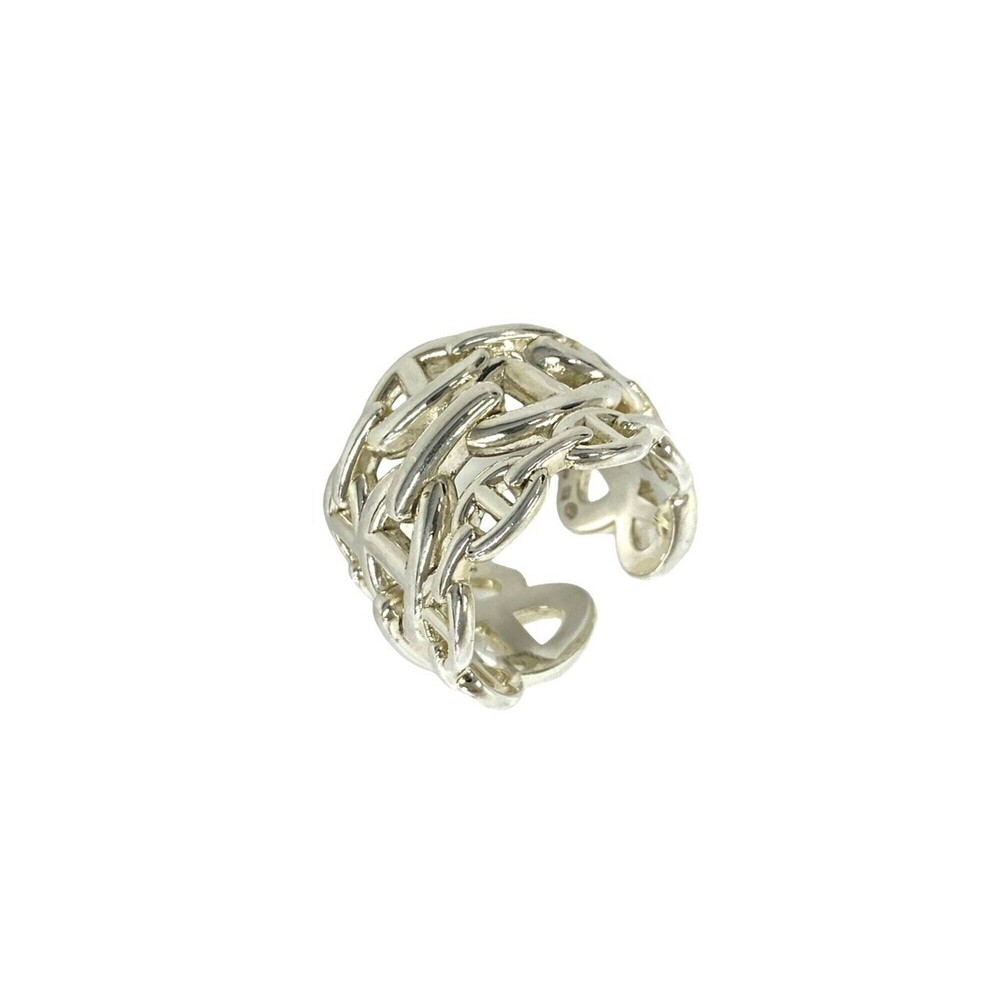 HERMES Hermes Enchainée Ring GM Sterling Silver 925 Size #59 Men's Accessory ...